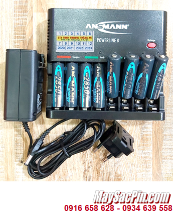 Ansman Powerline 8 _Bộ sạc pin Powerline 8 (kèm 8 pin sạc Ansman AA2850mAh 1.2v)